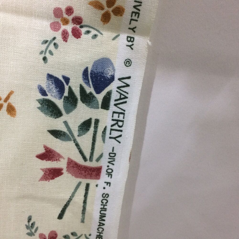 Vintage Waverly Liberty Legacy Floral Fabric 2 Yards 56" W Cottagecore Pre-2007 - Picture 2 of 4